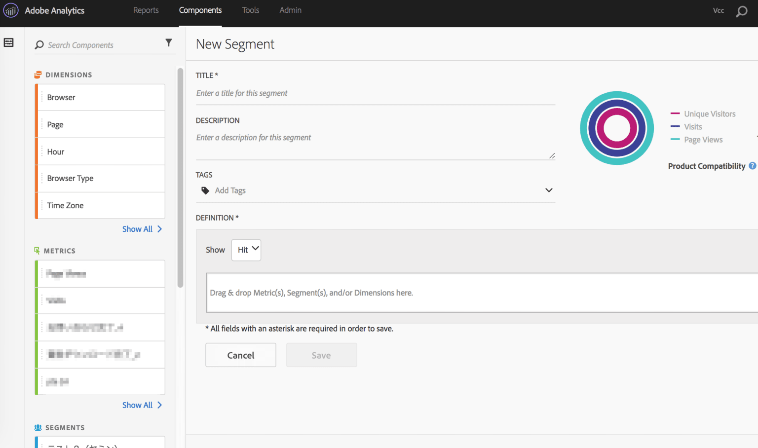 Adobe Analytics Segment Dashboard