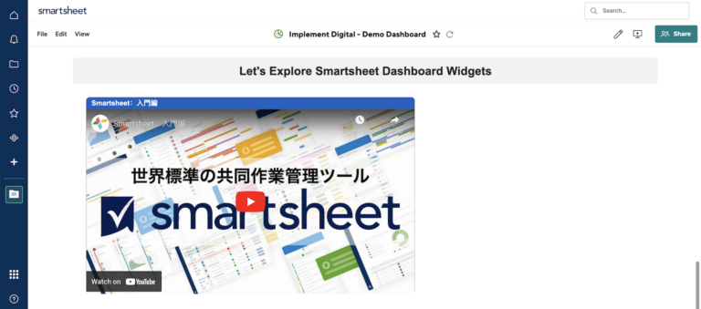 Smartsheetのダッシュボードで使用可能なウィジェットの紹介_手動スクリーンショット 7