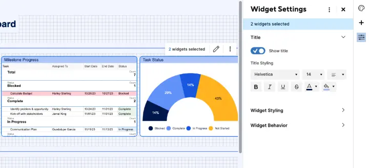 Dashboard Builder enhancements