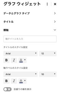 グラフ設定項目 横軸